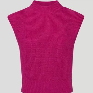 BNWT - Aritzia Hazlitt Sweater Vest in Deep Magenta - Size Small